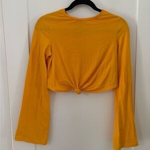 OUT FROM UNDER | urban outfitters Yellow crop Long sleeves, bell sleeves, small